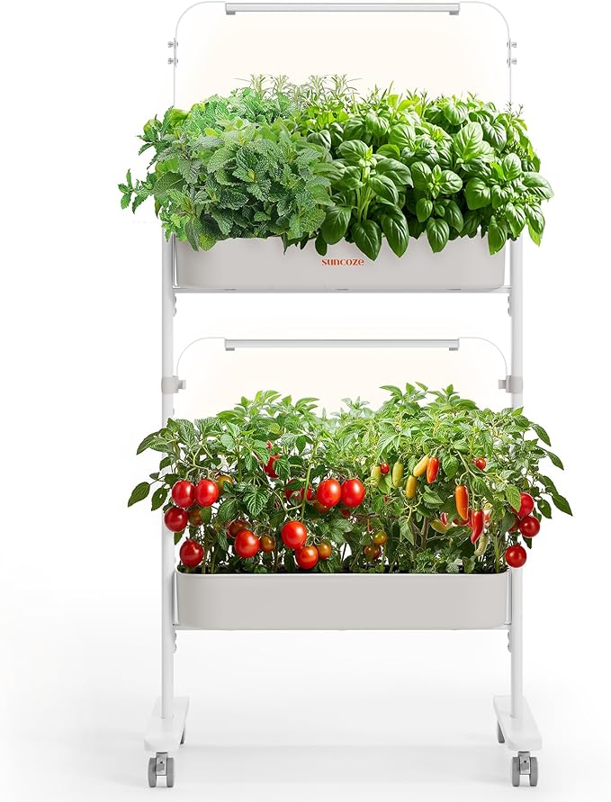 SUNCOZE 2-Tier Hydroponics Growing System Kit by SUNCOZE