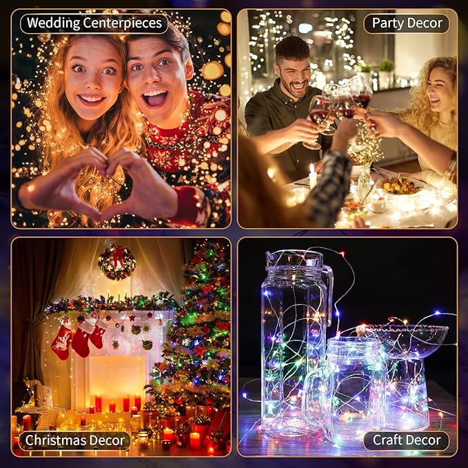 20 Pack Multi-Color LED Fairy Lights Battery Operated, 7FT 20 LED Waterproof - Image 7