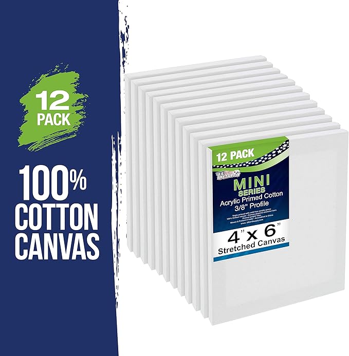 U.S. Art Supply 4" x 6" Stretched Canvas - Image 4