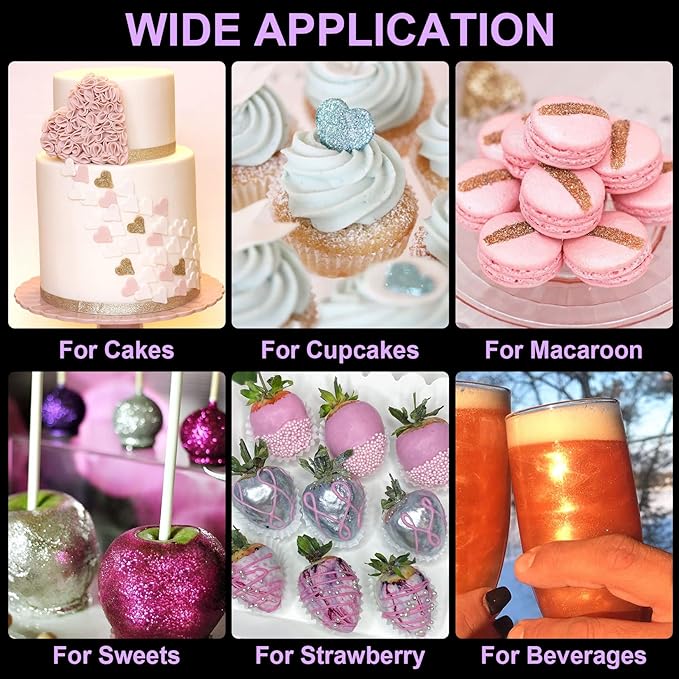 Edible Glitter - 10 Colors Luster Dust Edible Set - Image 4
