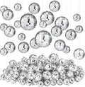Funtery 100 Pcs Mirror Disco Balls Bulk Assorted Silver Hanging Disco Ball Decor by Funtery