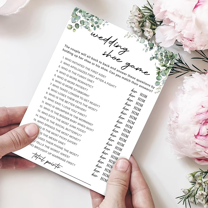 Eucalyptus Bridal Shower Game Cards - Image 3