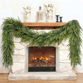 9FT Christmas Artificial Norfolk Pine Garland by YXZZWL