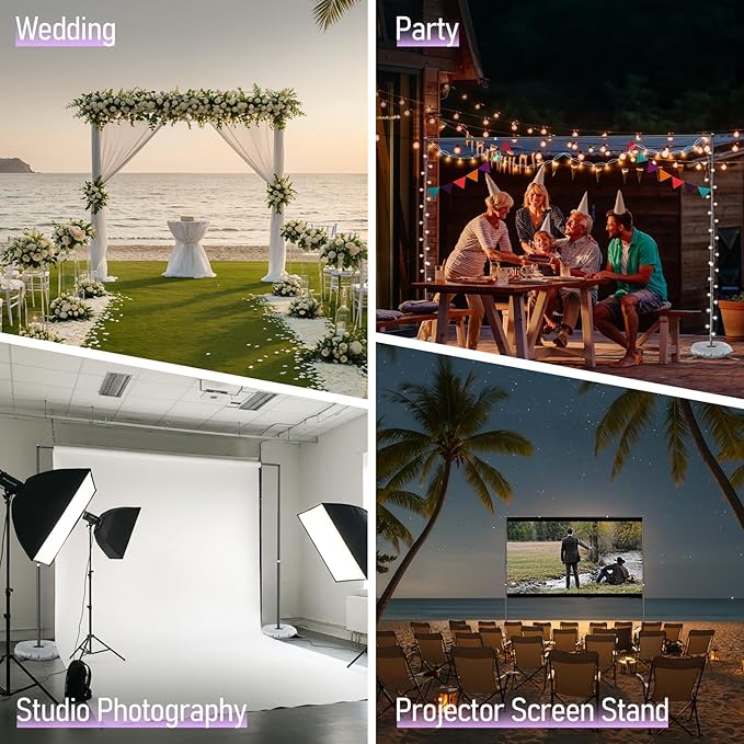 EMART Backdrop Stand 10x8.5FT Photo Studio Adjustable&Lockable Background Stand - Image 7