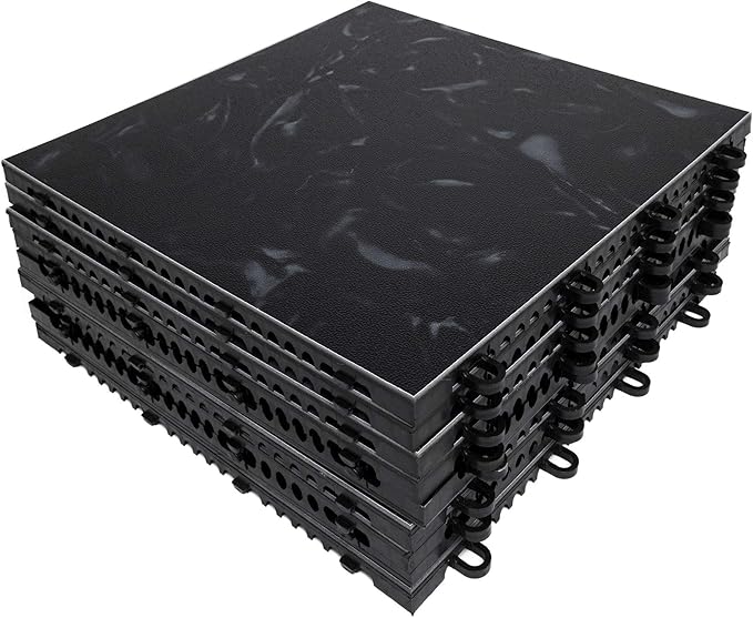 Big Floors 3X3LUXBLAKFLOOR Modular Interlocking Lightweight Plastic Dance Floor - Image 3