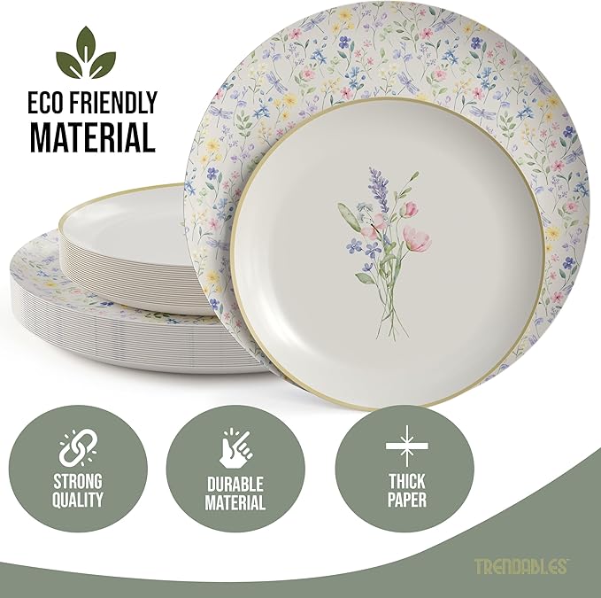 Trendables Heavy Duty Paper Plates Set - Image 3