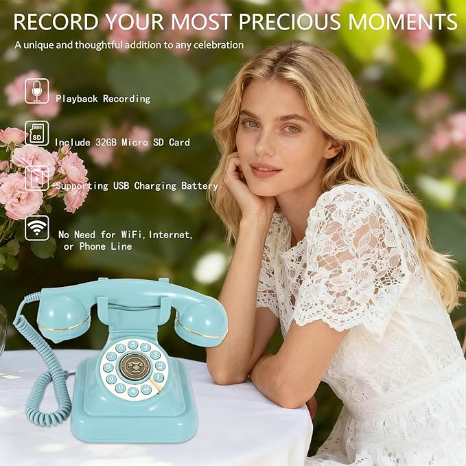 Audio Guest Book Wedding Phone, Retro Audio Phone Guestbook - Image 6
