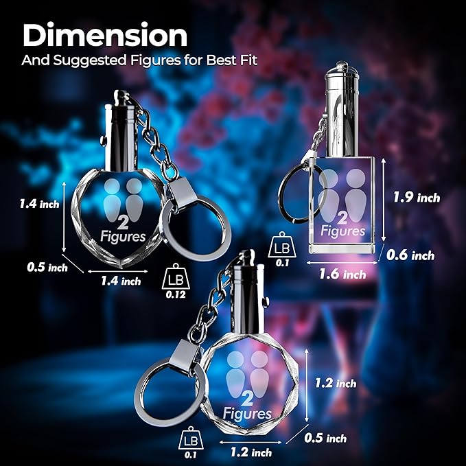 3D innovation Personalized Crystal Keychain Photo - Image 2
