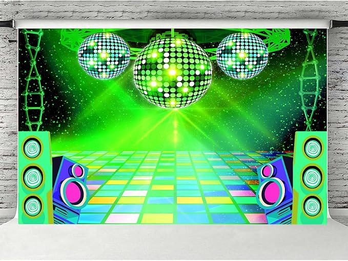 Dance Party Backdrop Retro 80s 90s Theme Stage Dance Ball Music Birthday Party - Image 4