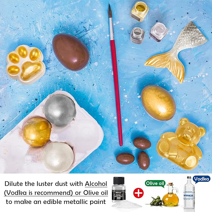 NiHome Edible Food-Grade Glimmer Powder Glitter Luster Dust Metallic Food - Image 7