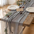 3pcs Dusty Blue Gauze Rustic Cheesecloth Table Runner 120 Inch 10 FT by KEKETOARRANGE