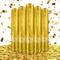 5-Pack Gold Confetti Poppers, 12-Inch Recyclable Confetti Cannons by JOWINER