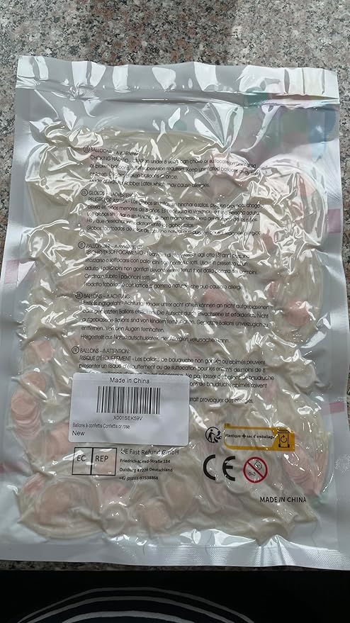 Rose Gold Confetti Latex Balloons - Image 9
