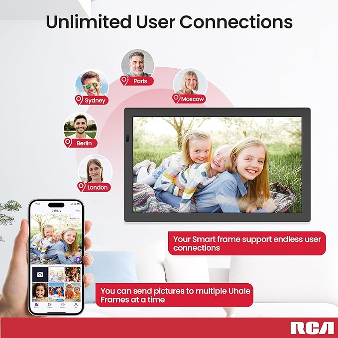 RCA 21.5" Large WiFi Digital Picture Frame Electric Uhale Frames - Image 3