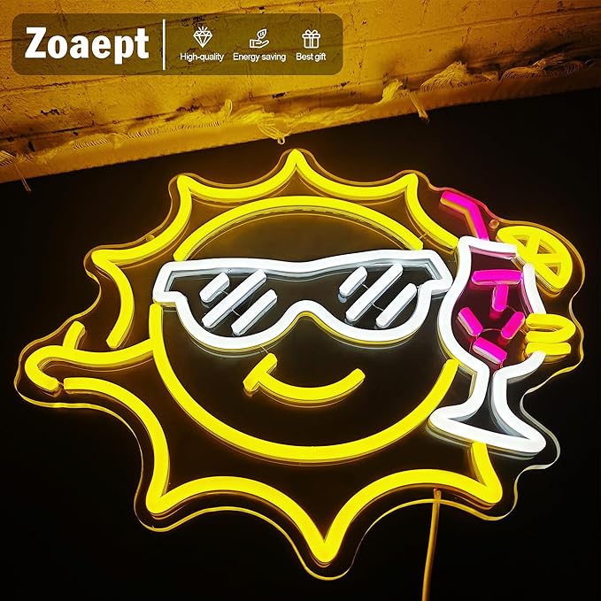 Bar Neon Sign for Wall Decor, Funny Neon Sign for Beach Bar Pub Sandbeach - Image 7