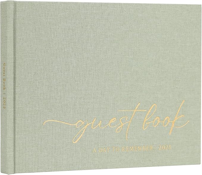 Elegant Guest Book for Wedding Reception, Beautiful Guestbook for Baby Shower by LONLAT