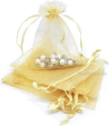 TheDisplayGuys 100-Pack 3x4 Gold Sheer Organza Gift Bags by TheDisplayGuys