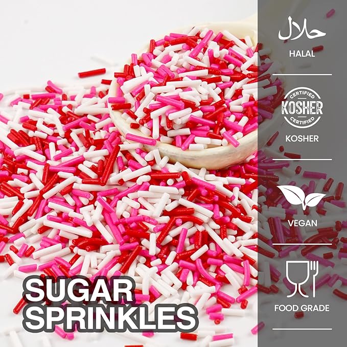 Pink Jimmies Sprinkles, Edible Sprinkles - Image 3