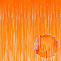 6 Pack Macaron Orange Foil Fringe Curtains Backdrop, 3.28 x 8.2 Ft Metallic by LANTIANCHEN