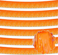 6 Pack 10 Ft Macaron Orange Foil Fringe Garland Metallic Streamers Tinsel by LANTIANCHEN