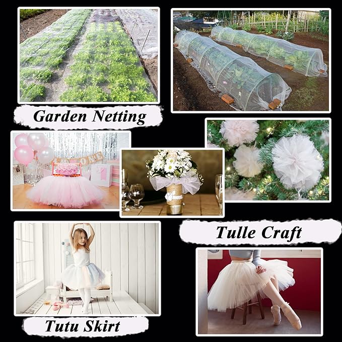 White Tulle Fabric 54 inch x 10 Yards Draping Mesh Tulle Bolt - Image 6
