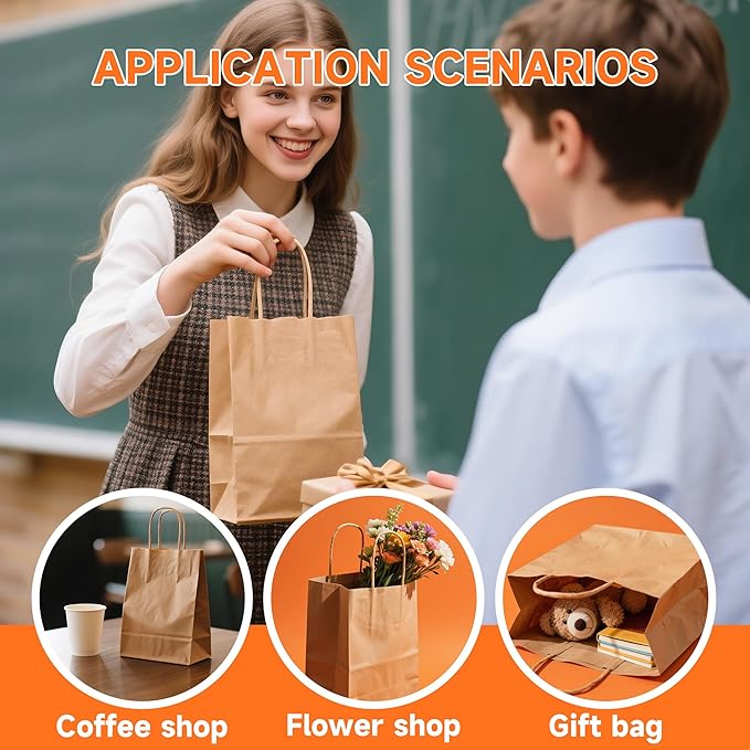 METAPRINT Brown Paper Gift Bags - Image 7