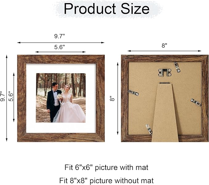 8x8 Picture Frame Set of 4 - Image 4
