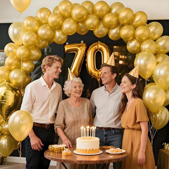 KAWKALSH Metallic Gold Balloon 12 Inch - Image 7