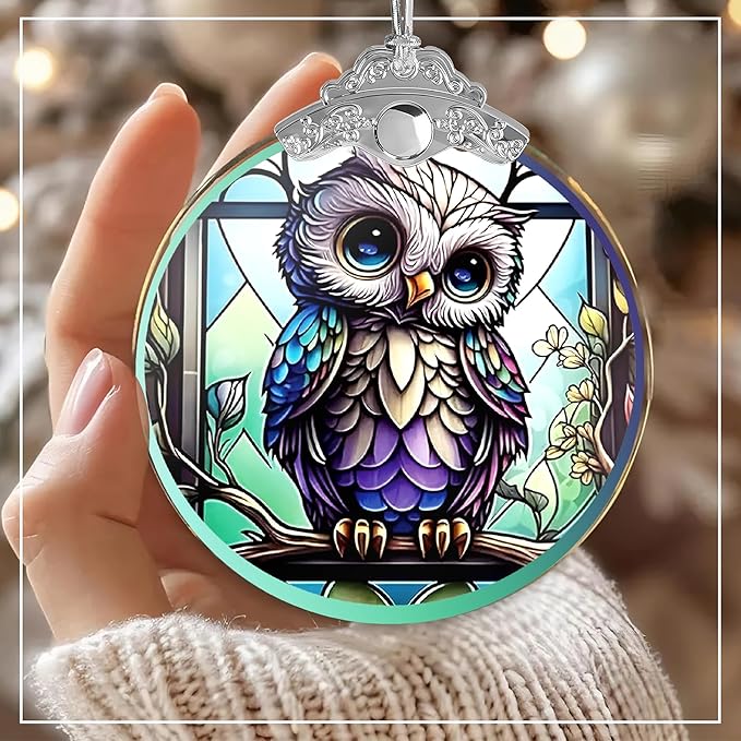 Stained Glass Effections, Christmas Tree 4 Inch Acrylic Ornament Art, Christmas - Image 4
