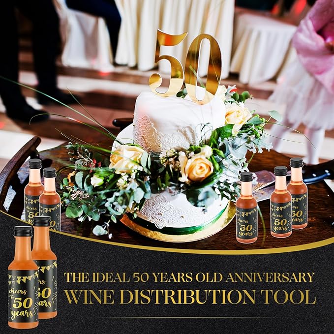 Vesici 50 Pack Mini Liquor Bottles 1.7oz Shot Mini Wine and Champagne Bottle - Image 7