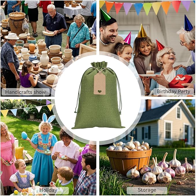 Tapleap Burlap Bags with Drawstring - Image 5