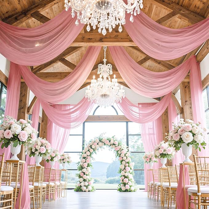 FUHSY Wedding Ceiling Drapes Sheer Fabric - Image 2
