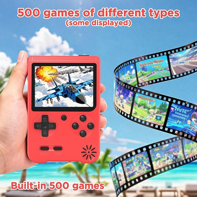 Retro Handheld Game Console, 3-inch Portable Game Console - Image 5