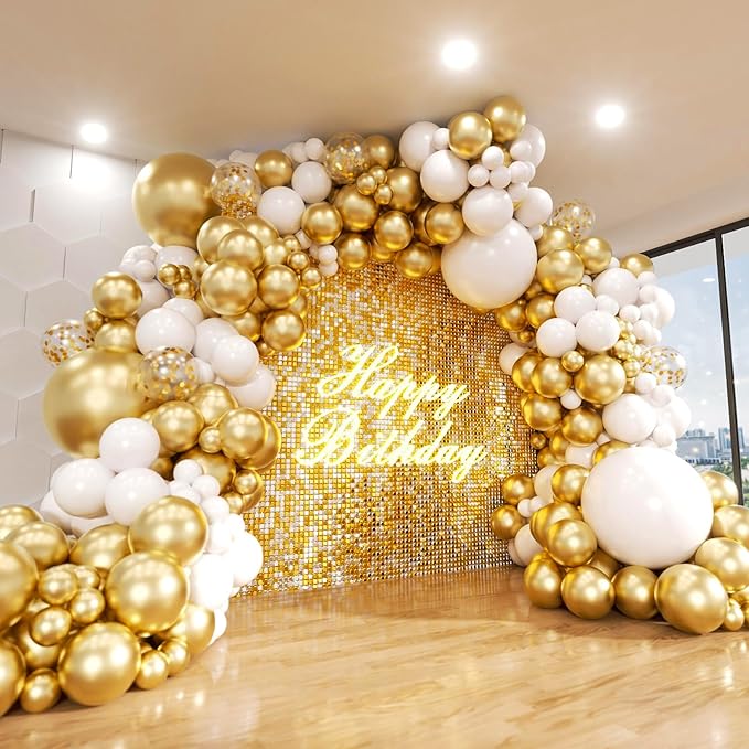 Netnology Gold and White Balloons Set - Image 6