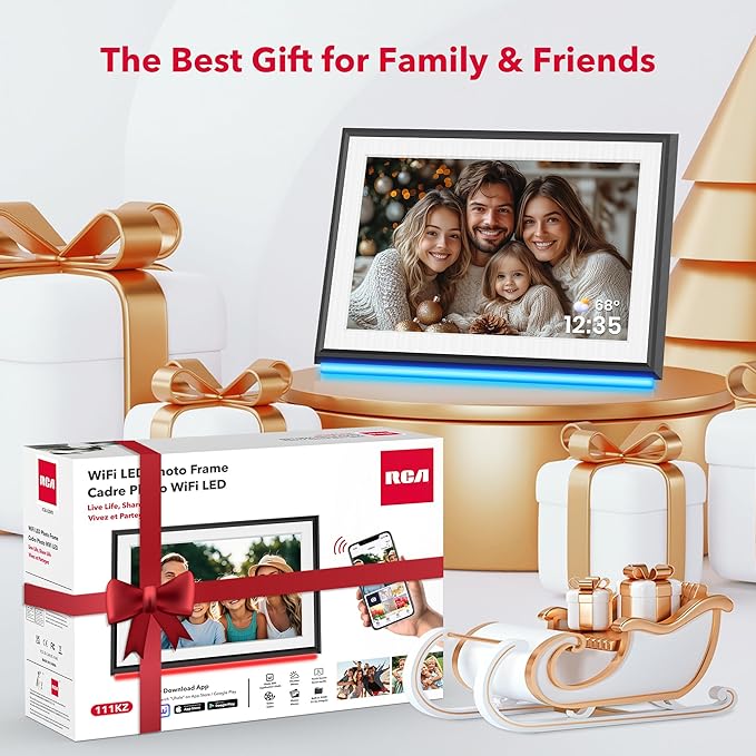 RCA 10.1" WiFi Digital Picture Frame Uhale App Photo Frames Electronic HD IPS - Image 8