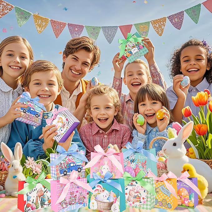 24Pack Small Easter Bags for Goodies, 4.5×3.9×1.8inch Small Easter Treat Bags - Image 2