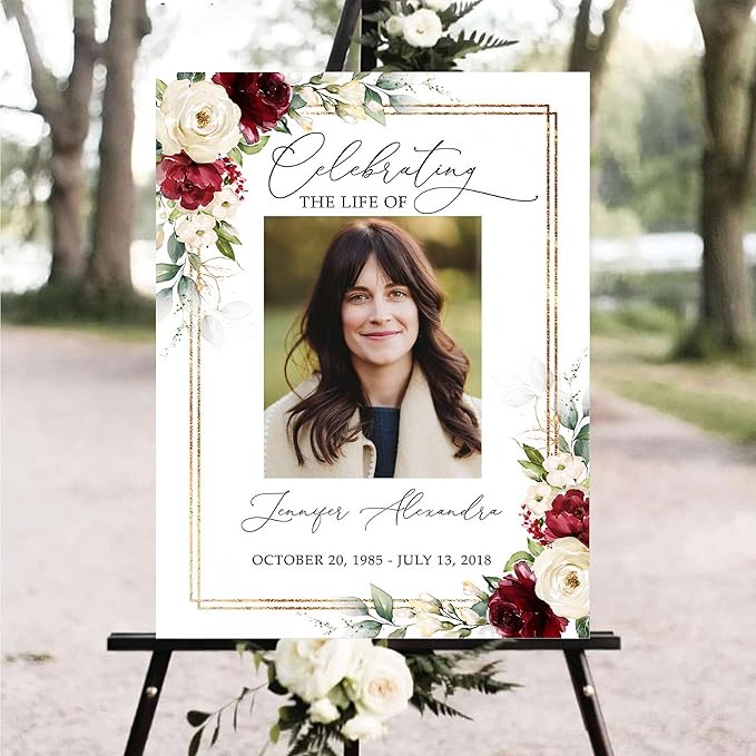 Personalized Funeral Welcome Signs, Celebration Of Life Yard Sign, Celebration - Image 3