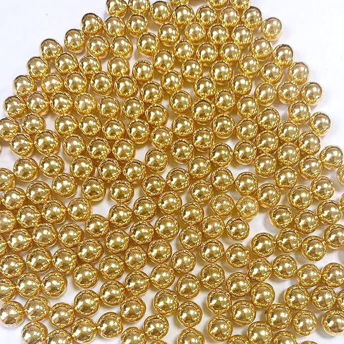 Sentovac 7mm Gold Pearl Sprinkles Edible Cake Decorating Sugar Candy Cookie - Image 2