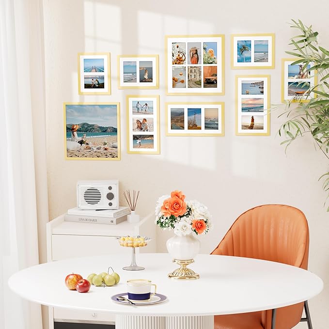 Vittanly 8x14 Picture Frames Collage, Displays 3Pcs 4x6 Pictures - Image 2