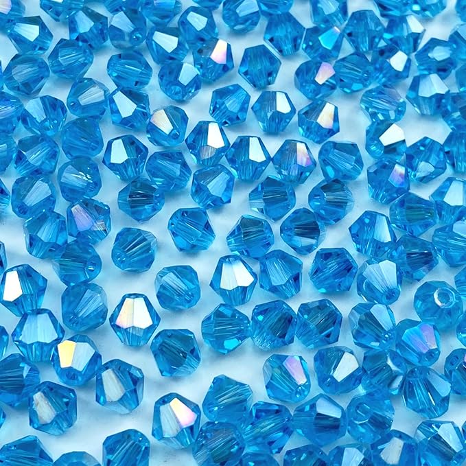 100pcs 8mm Bicone Crystal Glass Beads Loose Spacer Beads Faceted Craft Beads by LIMAOLLY