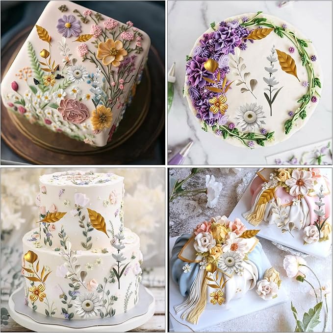 1 Pcs Flower Fondant Mold for Cake Decoration, Leaf Chocolate Silicone Mold - Image 4