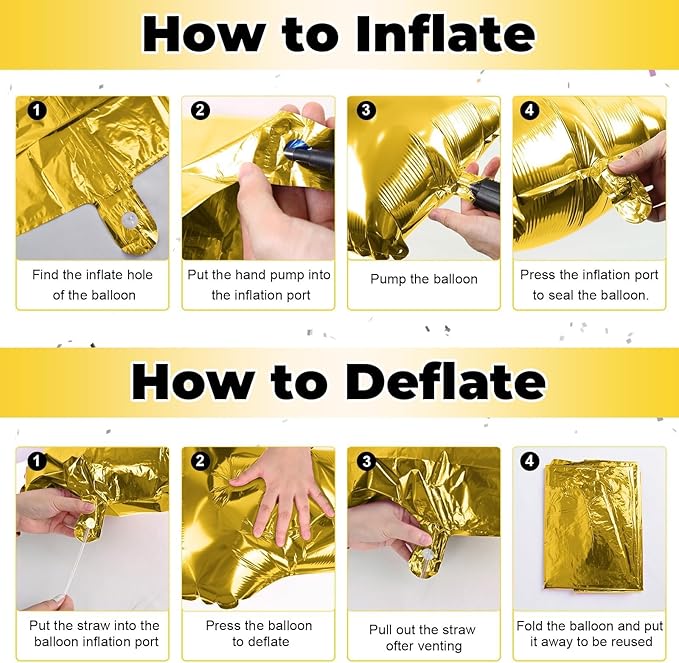 Letter Balloons Gold, 40 Inch Alphabet Name Balloon, Large Self Inflating - Image 8