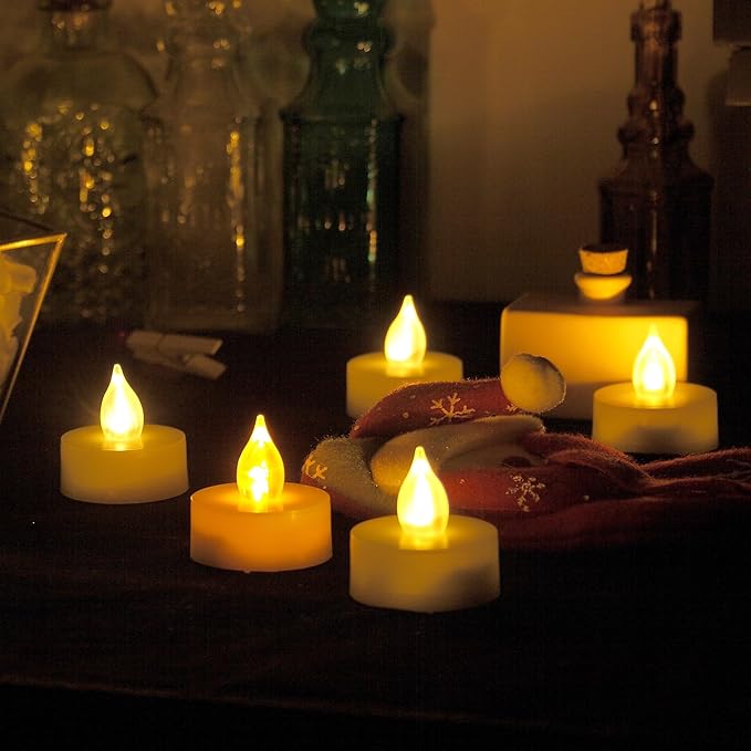 6 Flameless Votive Tealight Candles - Image 5