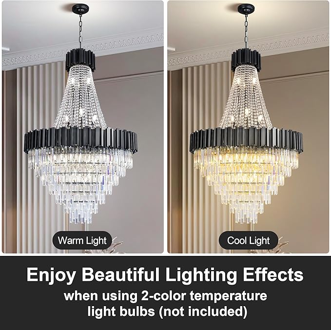 54" Luxury Long Crystal Chandelier - Image 5