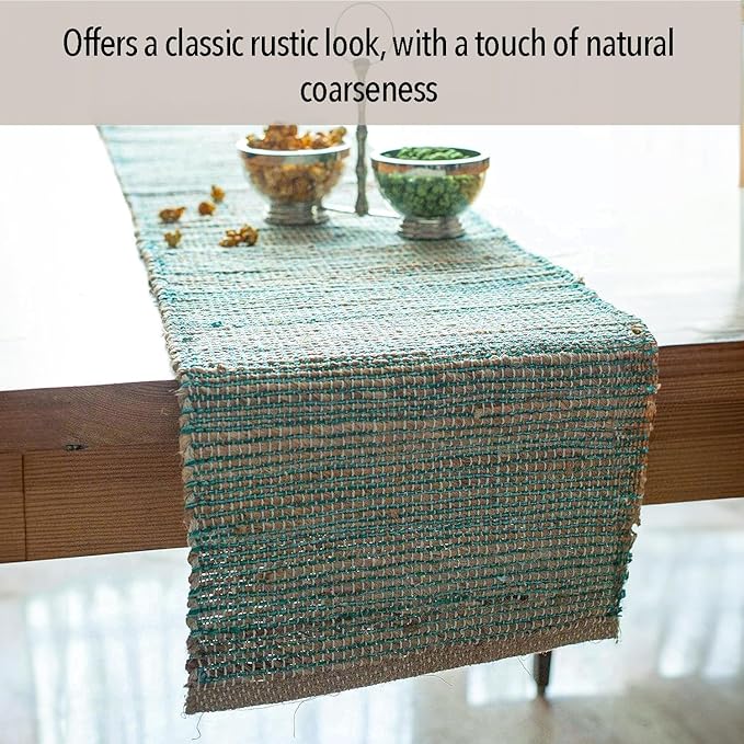 Chardin home Natural Jute Table Runner 13x108 Inch – Vintage Boho Rustic Table - Image 5