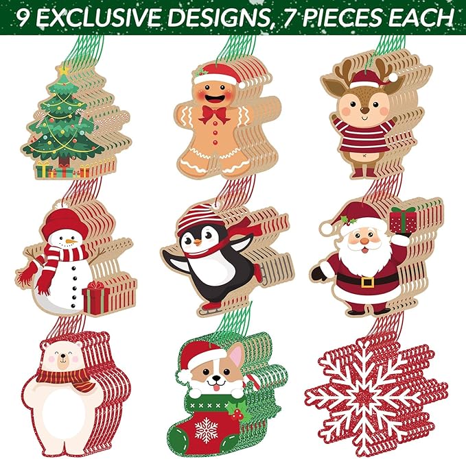 Glitter Printed Xmas Gift Labels - Image 2