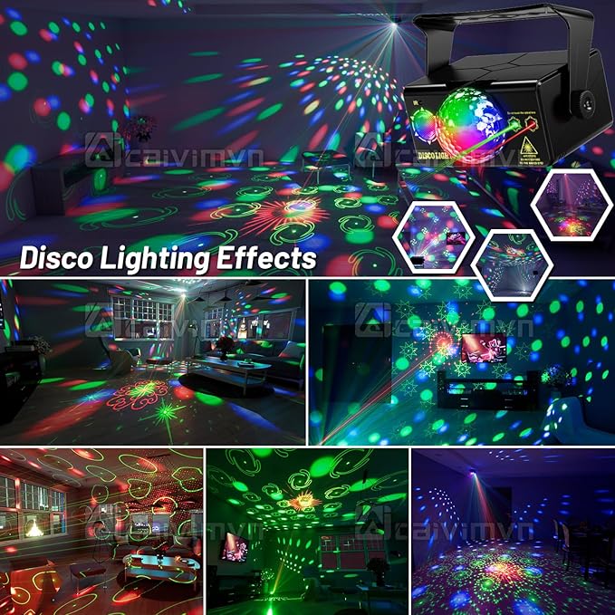 Party Lights Disco Ball Light Dj Disco Lights LED Stage Strobe Lights Projector - Image 4