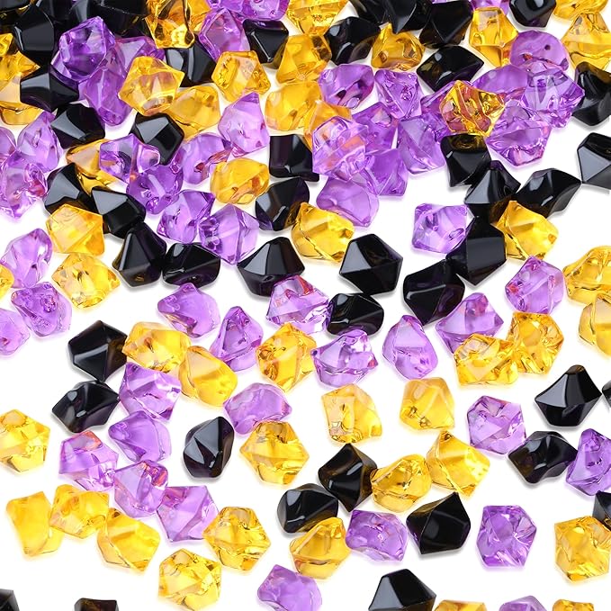 YATOJUZI 500pcs Fake Ice Cubes Halloween Decor Acrylic Crushed Rocks Vase by YATOJUZI