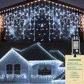 KNONEW 164FT 1600 LED Christmas Lights Outdoor Decoration White Timer 8Modes by KNONEW