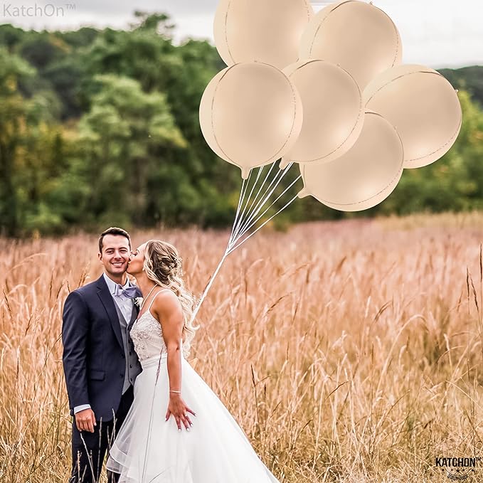 KatchOn, Big 22 Inch Beige Balloons Set - Image 7